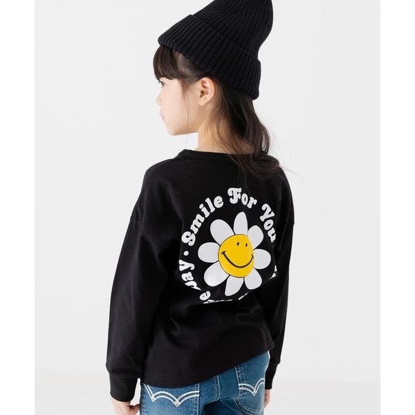 tシャツ 「スマイリーフェイス」長袖Tシャツ キッズ 子供服 男の子 女の子
