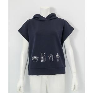 パーカー 冷感 UV冷感ダンボール半袖プルパーカー レディース