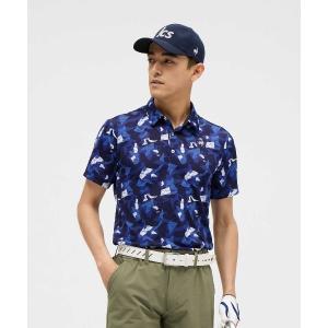 ポロシャツ 「le coq sportif GOLF」吸水速乾小柄プリント半袖シャツ ゴルフウェア メンズ