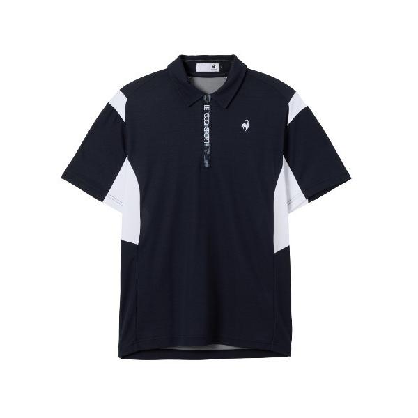 ポロシャツ 「le coq sportif GOLF」吸水速乾/消臭ハーフジップ半袖シャツ ゴルフウ...
