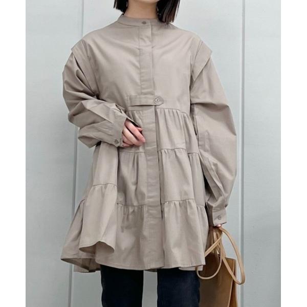 ブラウス シャツ 「spiritoso」ティアードフレアチュニック レディース