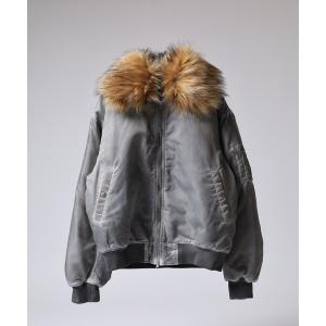 ブルゾン アウター JUNGLESTOTM ヴィンテージ加工 ファー脱着 ブライトJKT メンズ レディース