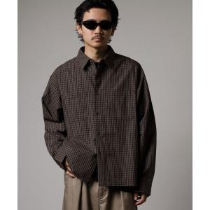 シャツ JUNGLESTOTM L/S小格子チェックショートレングスシャツ メンズ レディース