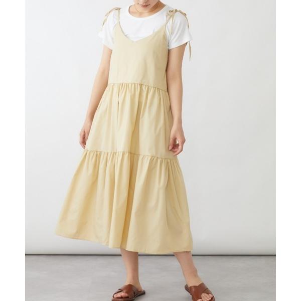 ワンピース キャミリボンティアードワンピース