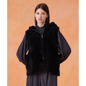 コート アウター フェザーフーディジレ レディース