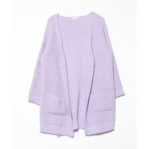 「MODE ROBE」 ニットカーディガン FREE パープル レディース
