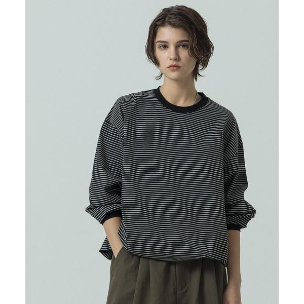 tシャツ 「SLICK/スリック」30/2 Micro Border Drawstring T-Sh...