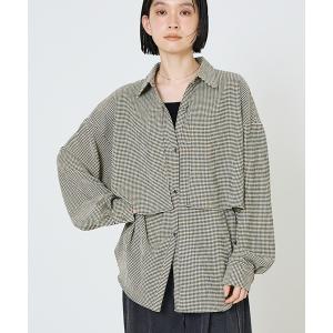 ブラウス シャツ 「ユニセックス」レイヤード風ヨーク オーバーサイズシャツ / ユニセックス ビッグシルエットシャツ レディース メンズ