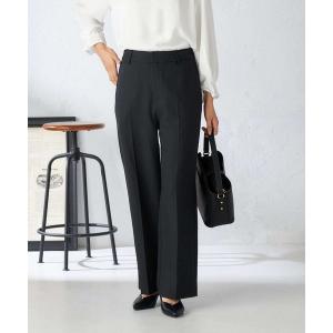 パンツ 「洗える/イージーケア/吸水速乾/ストレッチ」梳毛調ストレートパンツ レディース