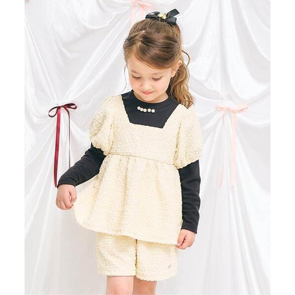 セットアップ バックリボンペプラムセットアップ＿アプレレクールマシェリ キッズ 子供服 女の子