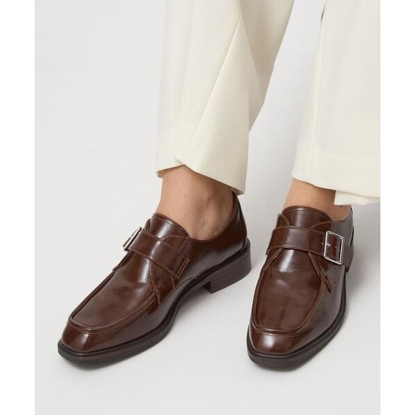 フォーマルシューズ スクエア モンク ストラップ シューズ / モンクシューズ 撥水 レディース