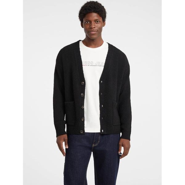 カーディガン GUESS JEANS Ls Vn Boucle Cardi Sweater カーディ...