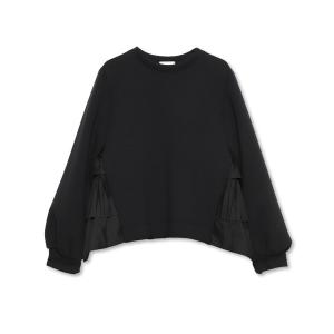 tシャツ バックプリーツフリルプルオーバー レディース