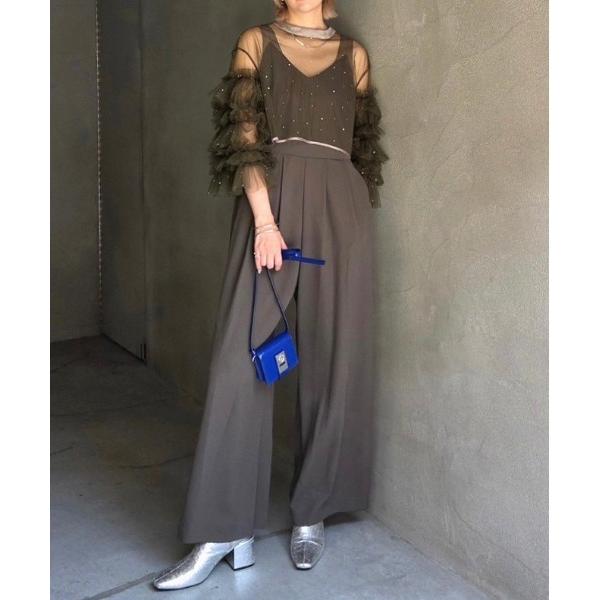 パンツドレス 2WAY BIJOU RUFFLE TOP SET ROMPERS