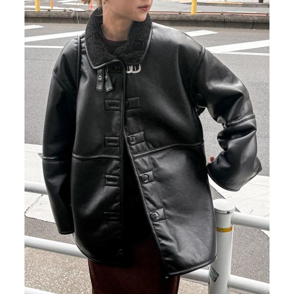 ムートンコート ボアコート フェイクムートンB-3フライトジャケット レディース