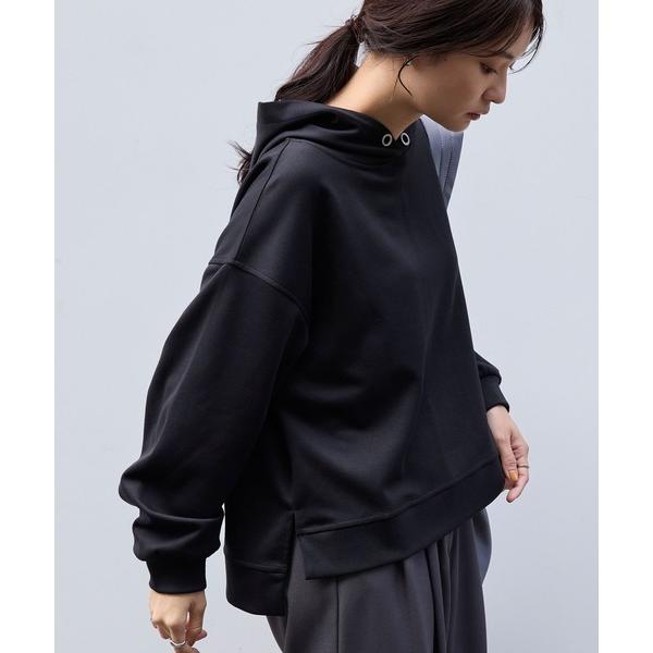 パーカー イージードライダンボールニットボリュームスリーブプルオーバーパーカー レディース