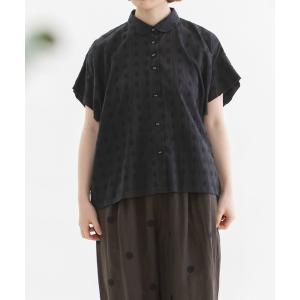 nop de nod ニット セーター Pommeリネンレーヨン5分袖ニット