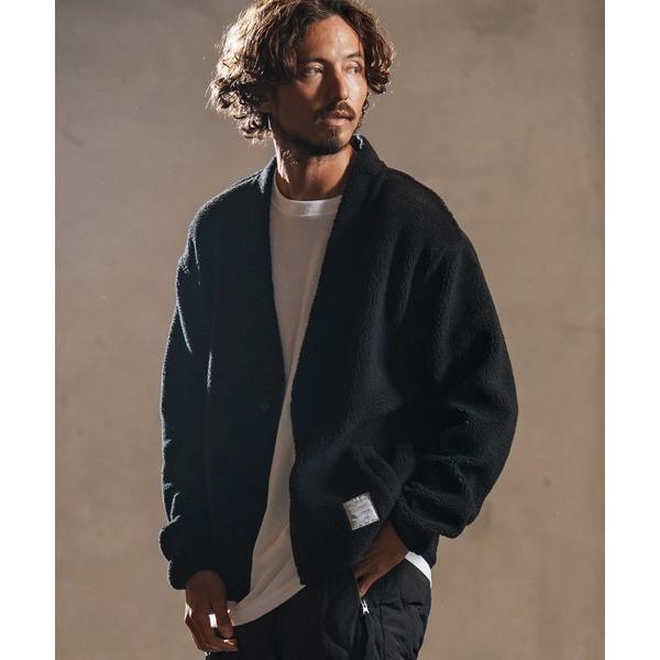 カーディガン mcg3681-boa fleece X cardigan ボアフリースカーディガン(...