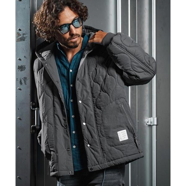 ブルゾン アウター mj10961-gourd quilting hooded blouson フー...