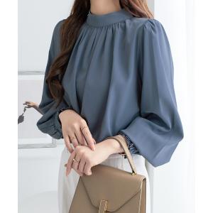 ブラウス シャツ ボリューム袖とろみブラウス レディース