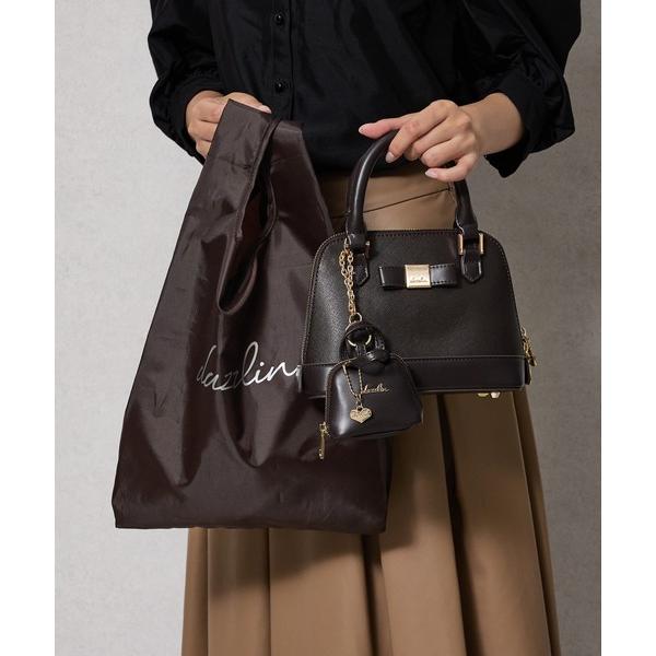 ハンドバッグ 「dazzlin/ダズリン」バレッタリボン　エコバッグ入バッグチャーム付　ミニハンドバ...