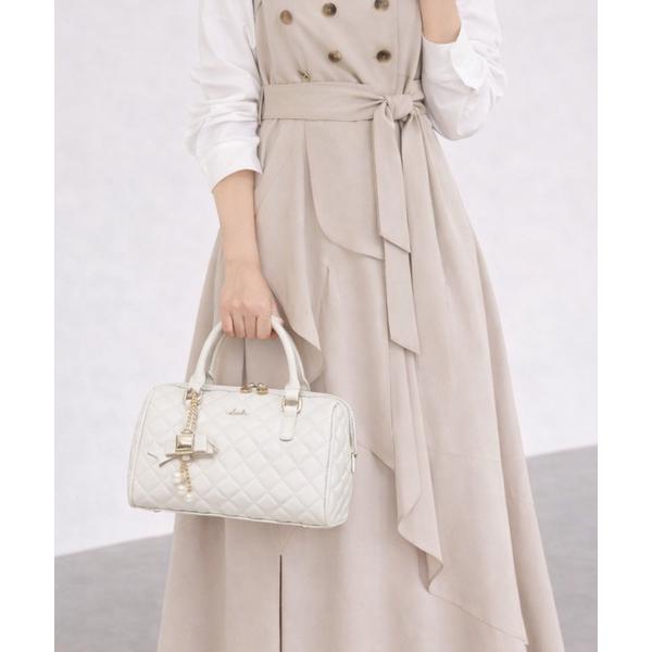 ボストンバッグ 「dazzlin/ダズリン」キルティング　リボンキーチャーム付ボストンバッグ／500...