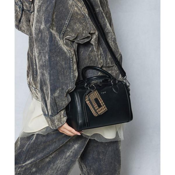 ボストンバッグ 「Ungrid/アングリッド」ケースチャーム付　チェックコンビボストンバッグ レディ...