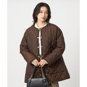 ノーカラーコート コート 「別注」「Traditional Weatherwear」ARKLEY Aライン  キルティング  ミドル  コート レディ