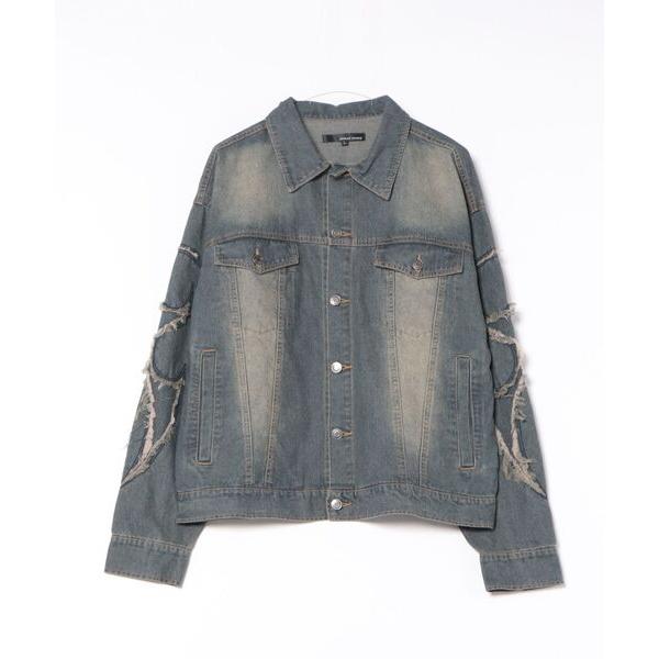 デニムジャケット gジャン トライバル刺繍Gジャン メンズ レディース