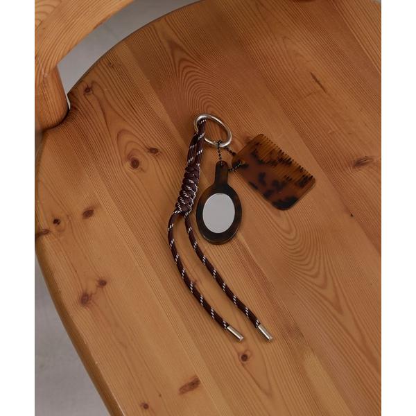 チャーム 「forksy.」ミラー付きコームデザインパラコードチャーム レディース