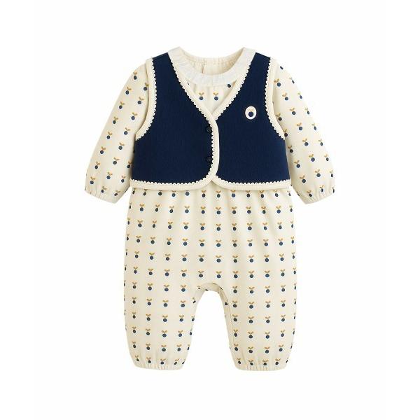 カバーオール アウター 「セットアップ」ブルーベリー柄カバーオール＆ベスト キッズ 子供服 男の子 ...