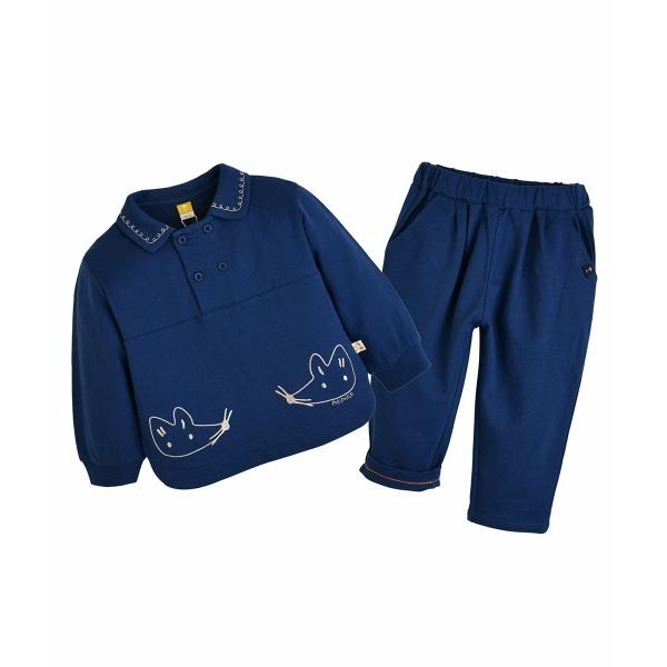 セットアップ 「セットアップ」フォックスWボタン長袖トップス＆ロングパンツ キッズ 子供服 男の子 ...