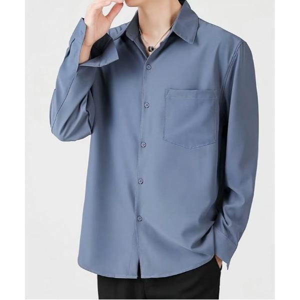 シャツ ビッグシルエット無地シャツ メンズ