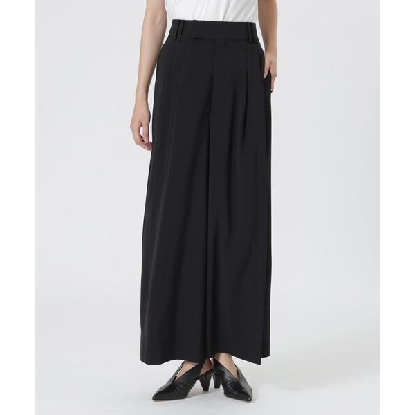 スラックス パンツ スリットワイドパンツ レディース