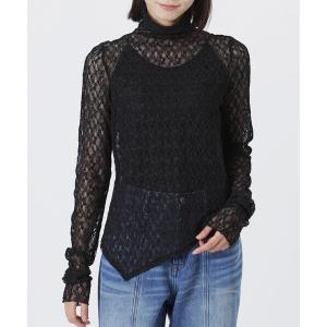 tシャツ シアーレーストップス レディース