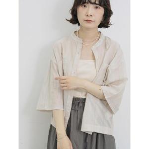 ブラウス シャツ シアーストライプシャツ レディース