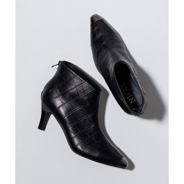 ブーツ 「NICAL」「本革」トゥキャップヒールショートブーツ/554400 レディース