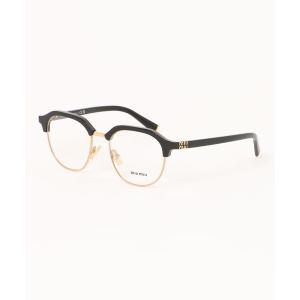伊達メガネ メガネ 眼鏡 「miumiu/ミュウミュウ」ラウンド メガネ MU10XV 16K1O1 レディース