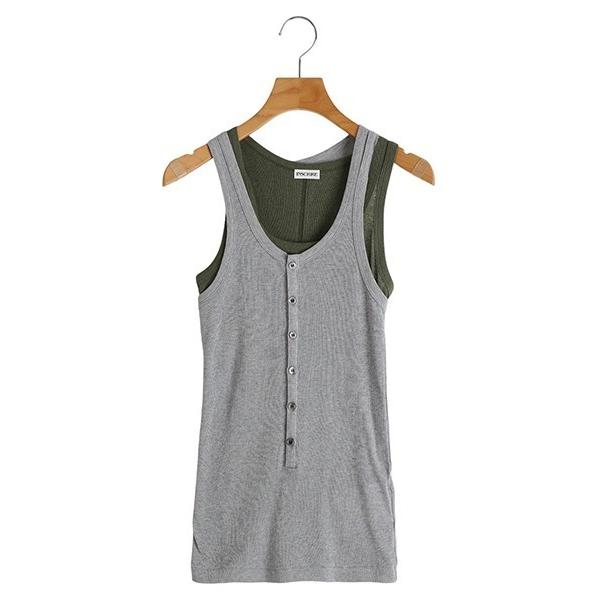 タンクトップ ノースリーブ INSCRIRE / アンスクリア：「レディース」Natural Mix...