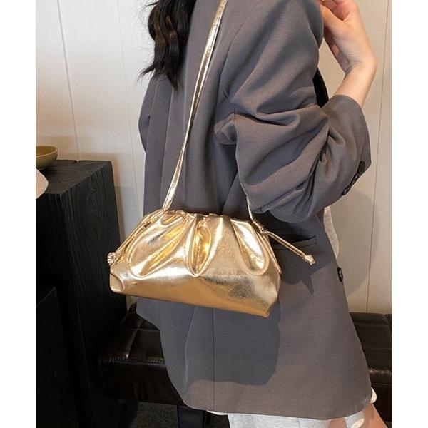 ショルダーバッグ バッグ ころんと可愛い巾着ミニショルダーバッグ レディース