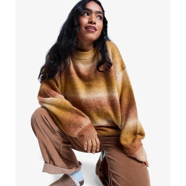 ニット セーター LOVE AGAIN /ロキシードロップショルダーボーダーニットトップス レディー...