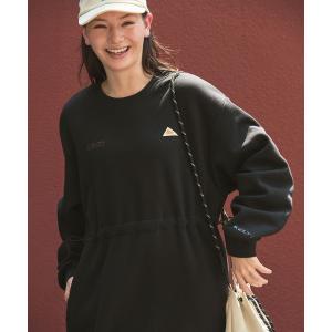 ワンピース KELTY/ケルティ 別注 ダブルロゴ刺繍 ウエストドローコード ストレッチスウェットワンピース