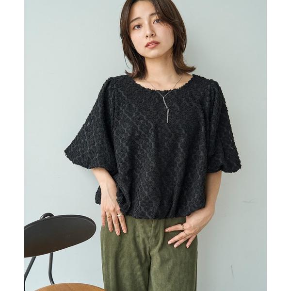 ブラウス シャツ バルーンシルエット ジャガードブラウス「587144」 レディース