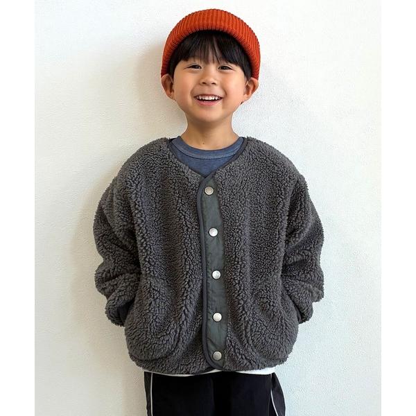 ノーカラージャケット アウター ボアジャケット キッズ 子供服 男の子 女の子