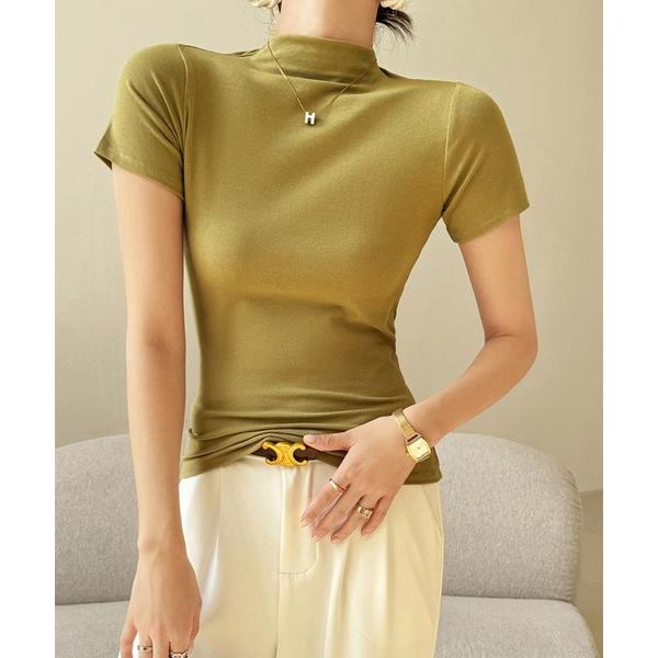 tシャツ モックネックTシャツ レディース