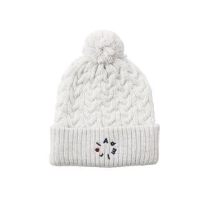 ニット帽 ニットキャップ ビーニーサークルロゴレディース レディース