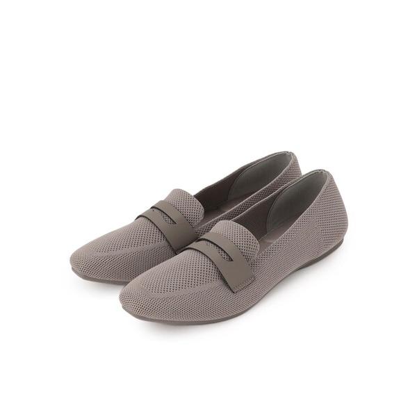 シューズ 「人間工学」洗えるニットローファー レディース