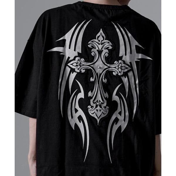 tシャツ 「PSYCHO NATION/サイコネーション」トライバルスタッズクロスTEE メンズ レ...