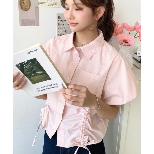 「moment+」 半袖ブラウス M ピンク レディース