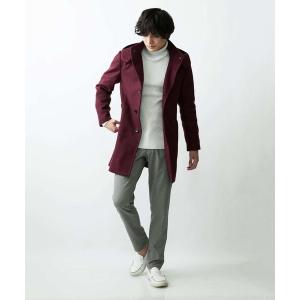 「MK MICHEL KLEIN HOMME 」 ステンカラーコート 46 ボルドー メンズ